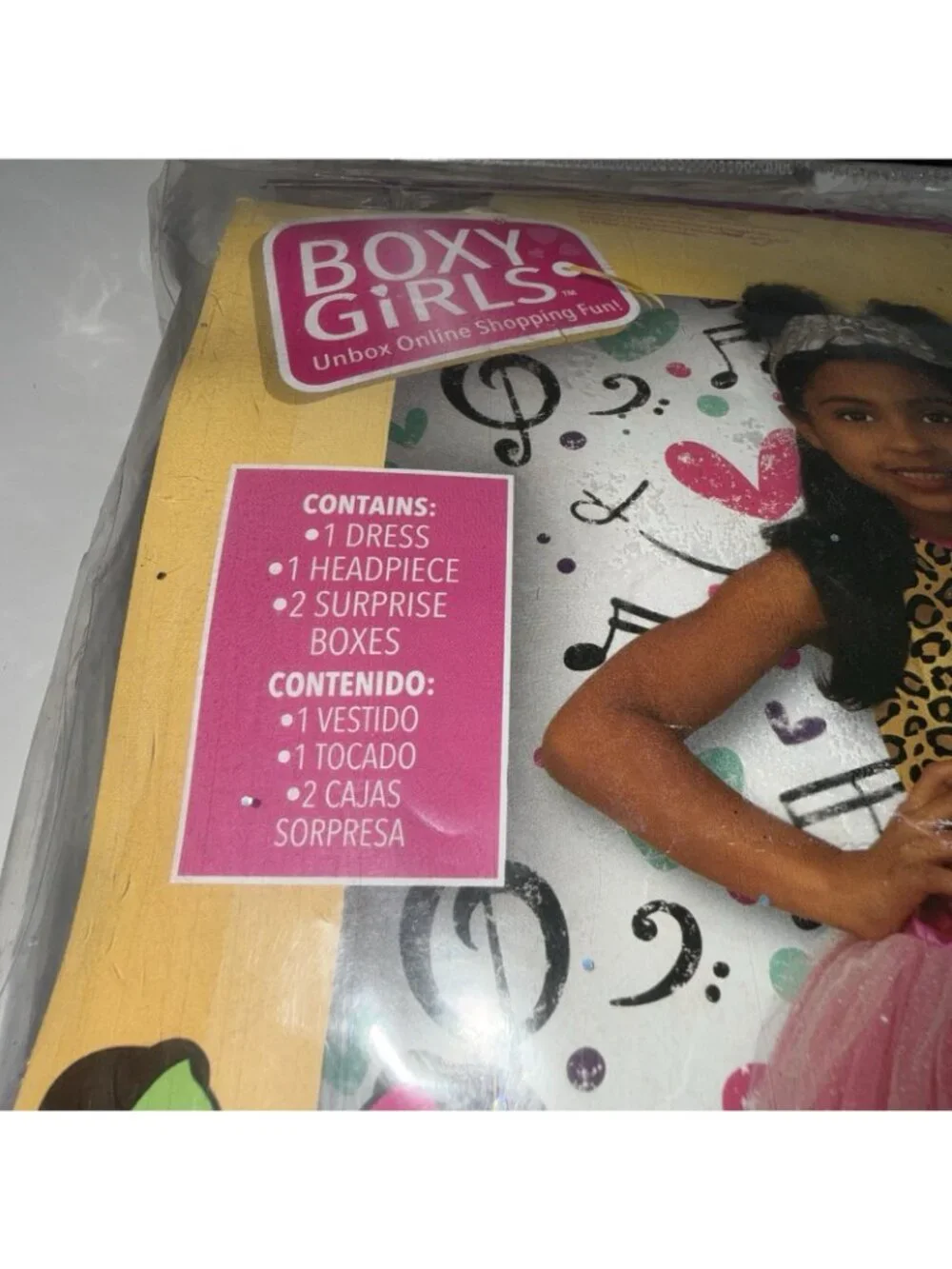 Boxy Girls Nomi Halloween Costume Dress Small 4-6 Pink Headpiece Rubies NEW